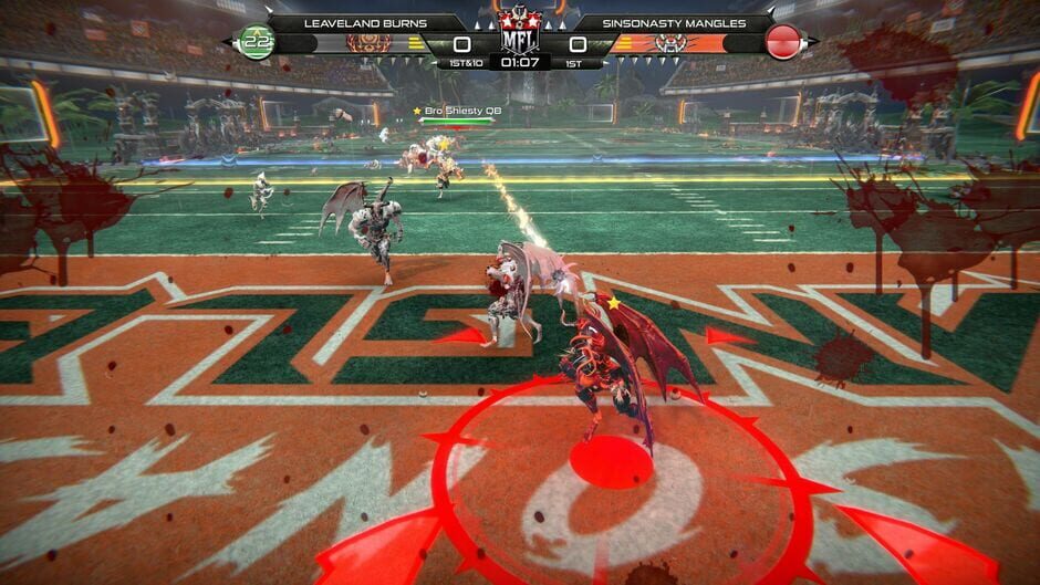 Mutant Football League: Sinsonasty Mangles Screenshot
