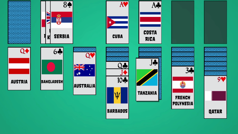 Solitaire: Learn the Flags! Screenshot