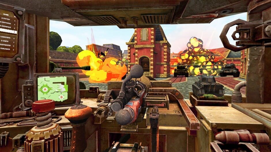 สกรีนช็อตจาก World War Toons: Tank Arena VR (รูปที่ 2)