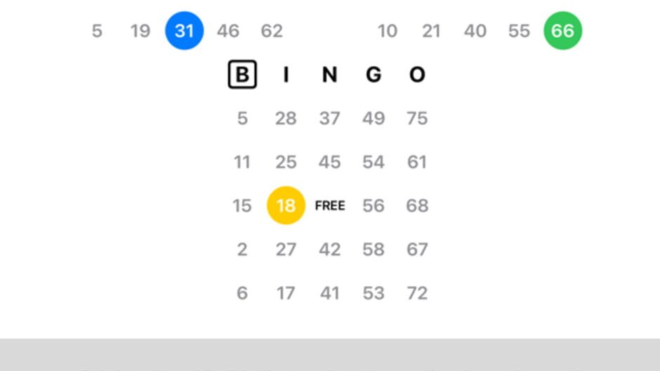 Tap Bingo screenshot