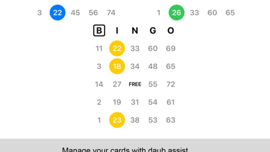 Tap Bingo screenshot