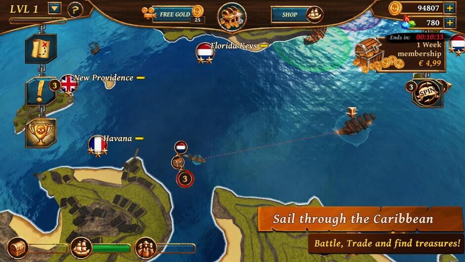 สกรีนช็อตจาก Ships of Battle Age of Pirates (รูปที่ 2)