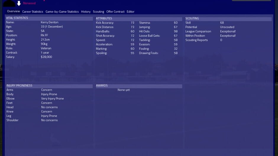 Australian Football Coach 2023 Screenshot