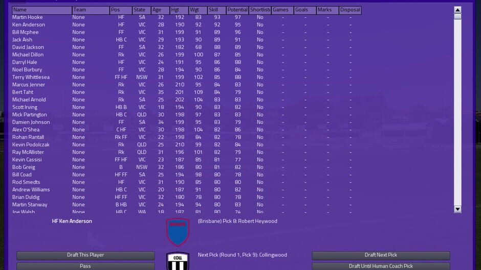 Australian Football Coach 2023 Screenshot
