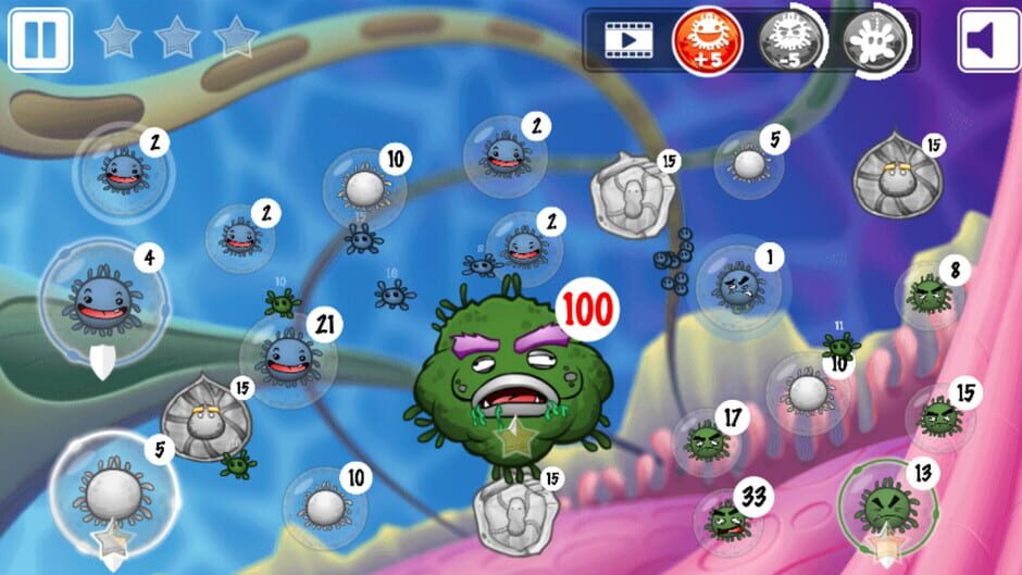 สกรีนช็อตจาก NanoWar: Cells vs. Virus (รูปที่ 2)