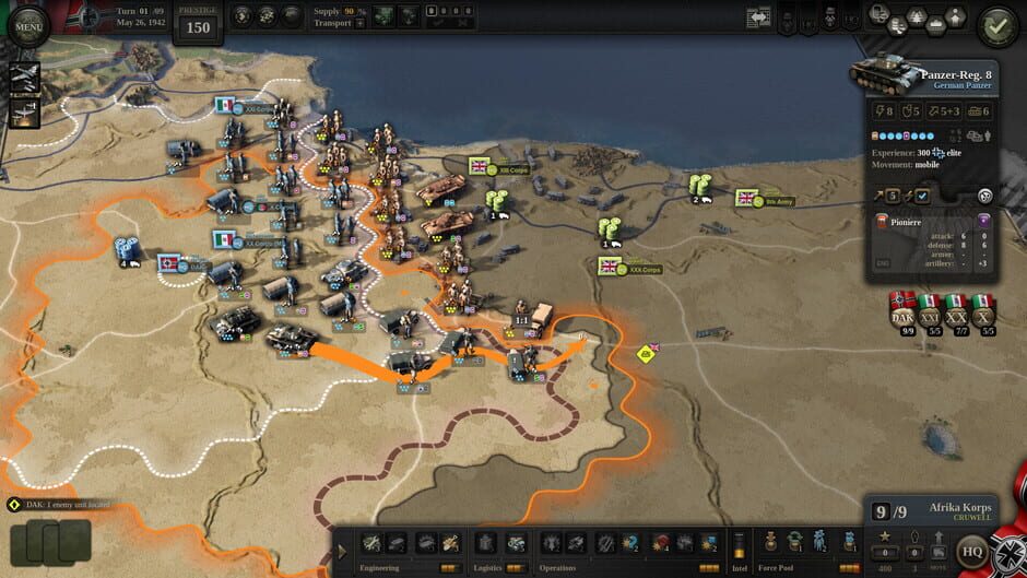 สกรีนช็อตจาก Unity of Command II: Desert Fox (รูปที่ 9)