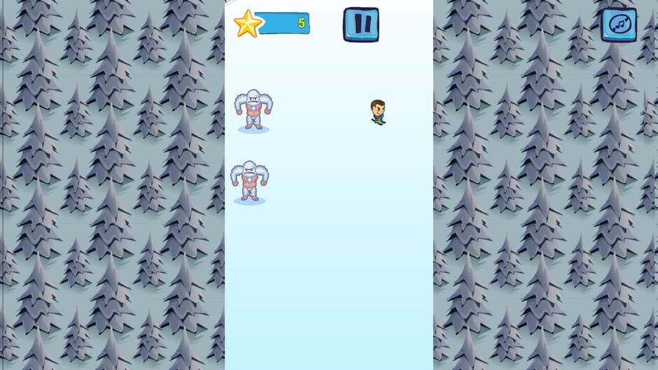 ZigZagging Ski Screenshot