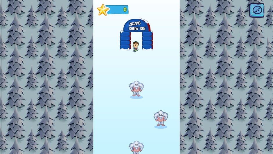 ZigZagging Ski Screenshot