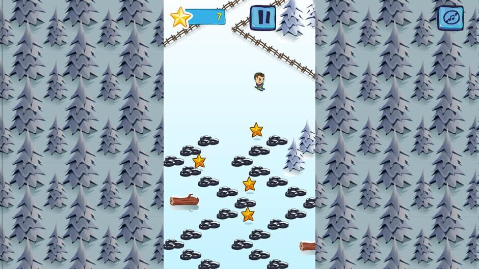 ZigZagging Ski Screenshot