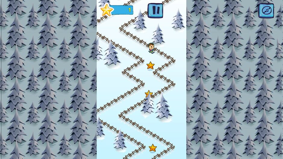 ZigZagging Ski Screenshot