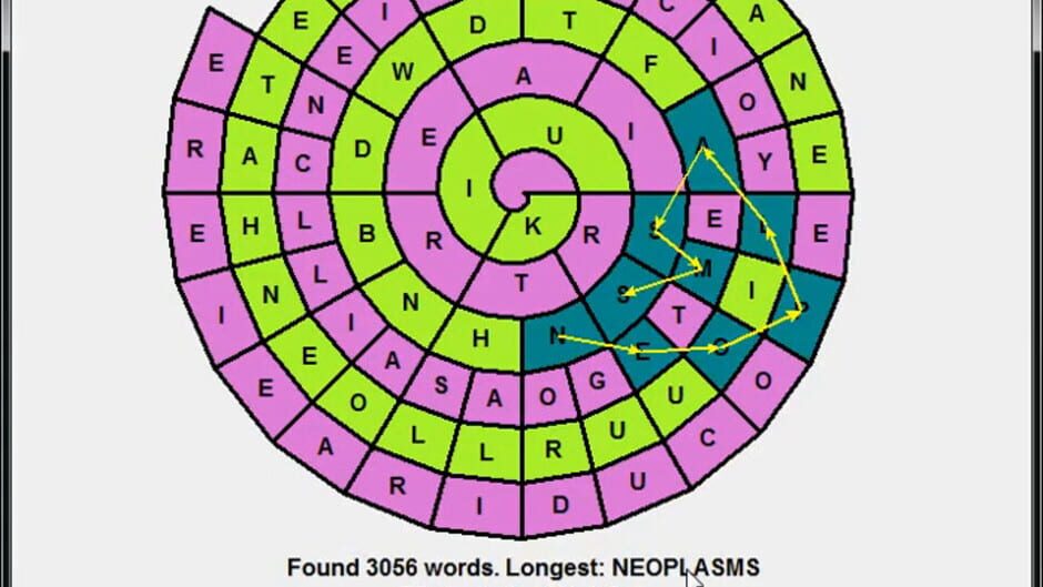 WordSpiral Screenshot