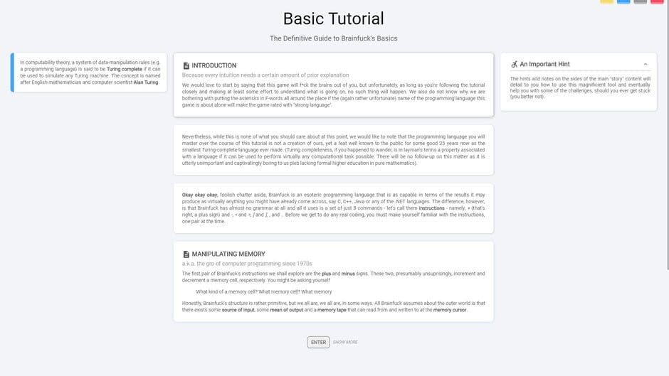 Brainfuck Screenshot
