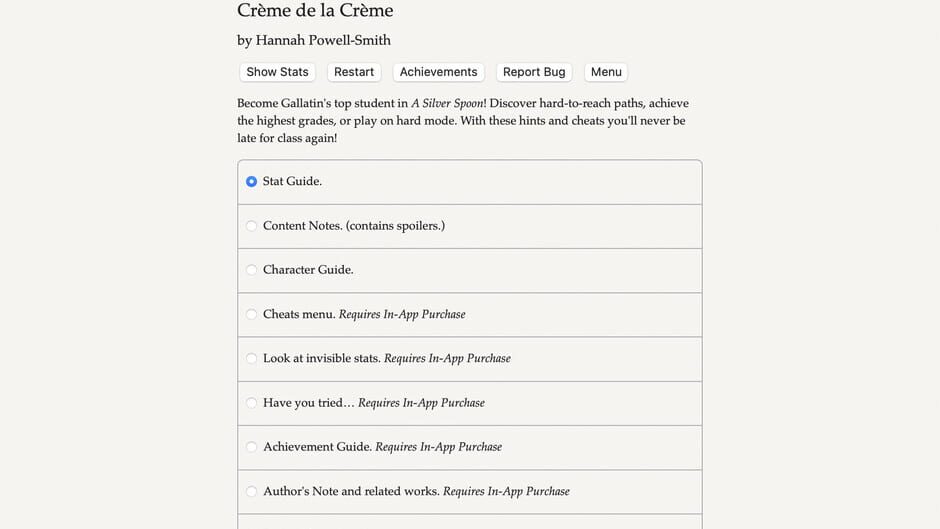 Creme de la Creme: A Silver Spoon Screenshot