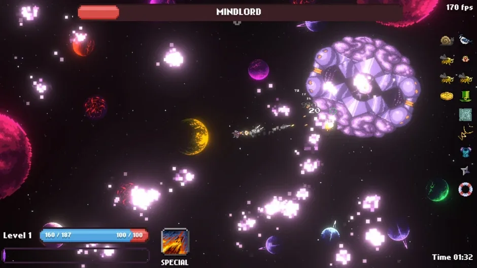 Кадър от Super Smash Asteroids