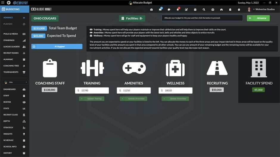 Draft Day Sports: College Basketball 2023 Screenshot