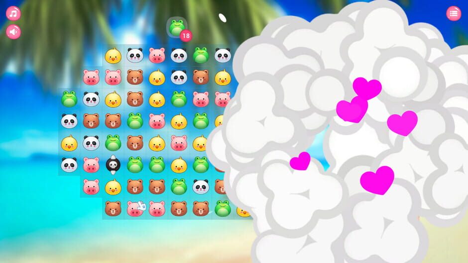 Neko Hentai Girl: Beach Match-3 Screenshot