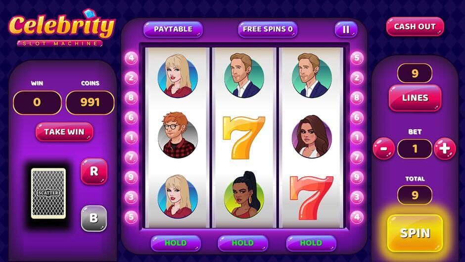 Celebrity Slot Machine Screenshot