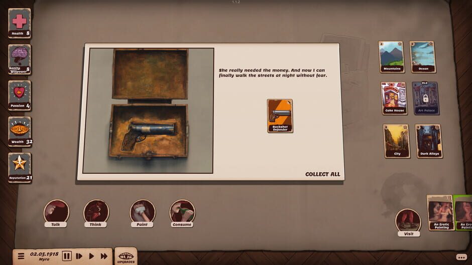 Artist Life Simulator: Cakes and Guns Screenshot