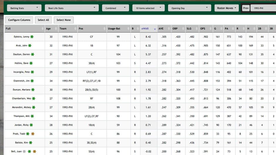 Digital Diamond Baseball V11 Screenshot