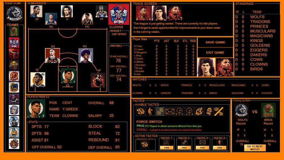 สกรีนช็อตจาก NFBL: National Fantasy Basketball League (รูปที่ 3)