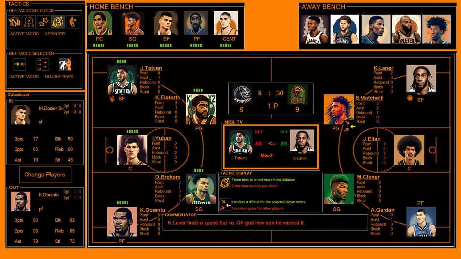สกรีนช็อตจาก NFBL: National Fantasy Basketball League (รูปที่ 4)