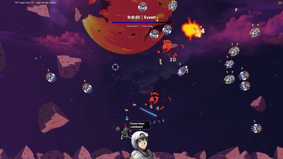 สกรีนช็อตจาก Spaceship Survivors (รูปที่ 2)