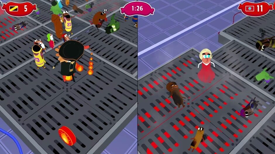 Sausage Wars: Burning Death Screenshot