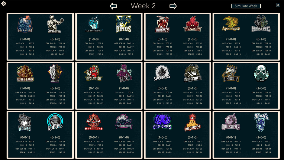 FFFL: Brutalball Manager Screenshot