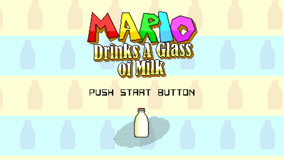 Mario Drinks A Glass of Milk Screenshot