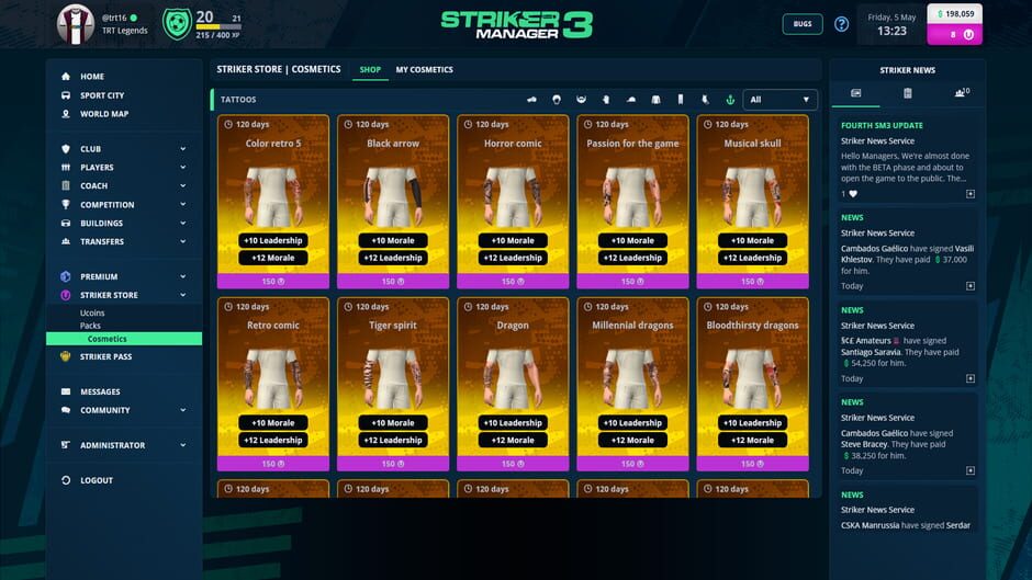 Screenshots Striker Manager 3