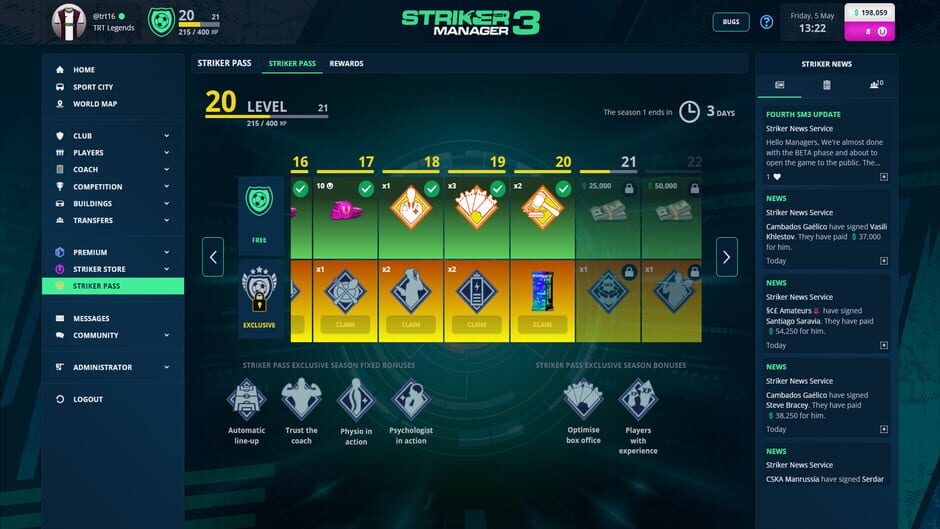 Screenshots Striker Manager 3