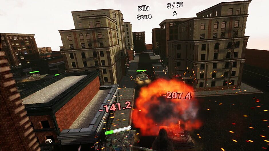 สกรีนช็อตจาก VR Dinosaur City War (รูปที่ 3)