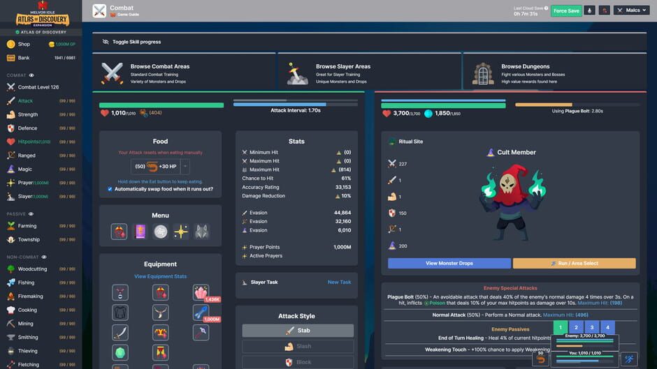 Melvor Idle: Atlas of Discovery Screenshot