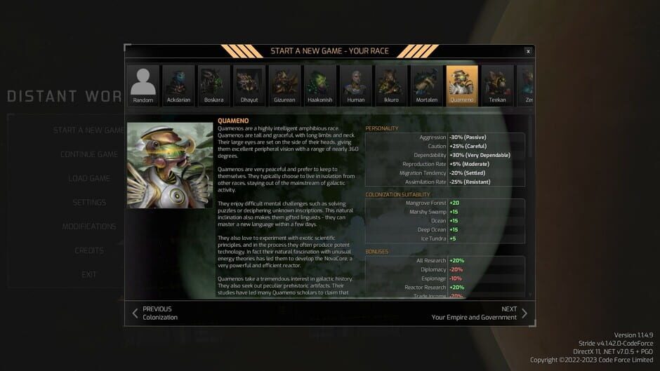 Distant Worlds 2: Factions - Quameno and Gizureans Screenshot