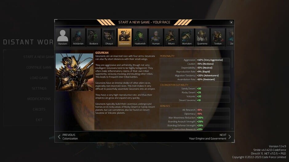 Distant Worlds 2: Factions - Quameno and Gizureans Screenshot