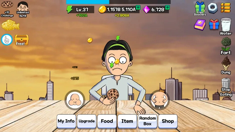 Кадър от Food Fighter Clicker Games