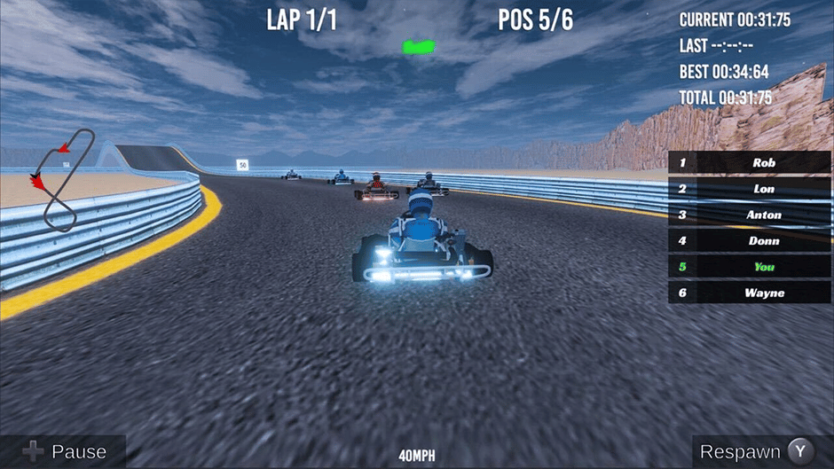 Kart Crazy Race Simulator Game Screenshot