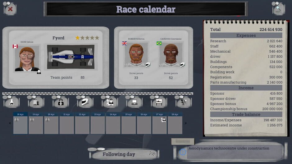 Race Manager Screenshot