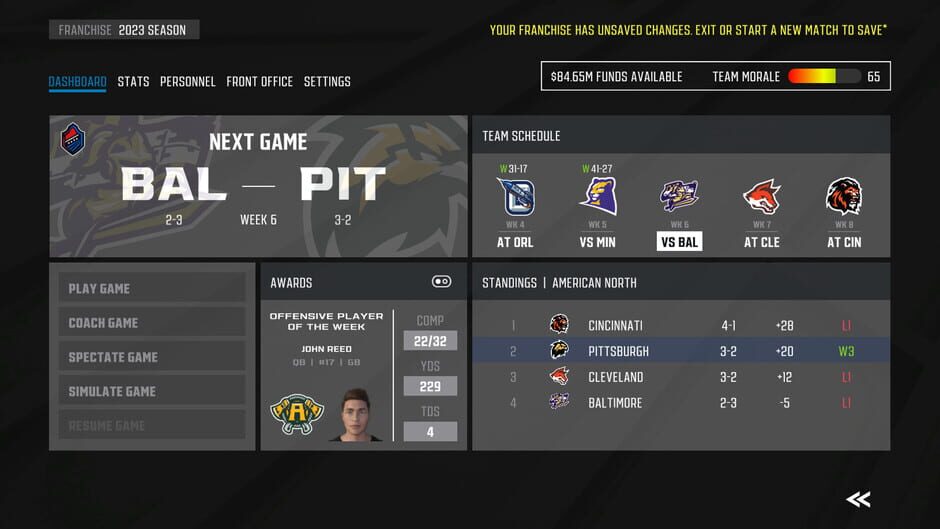 Axis Football 2024 Screenshot