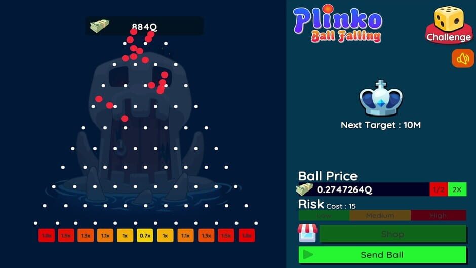 สกรีนช็อตจาก Plinko: Ball Falling (รูปที่ 2)