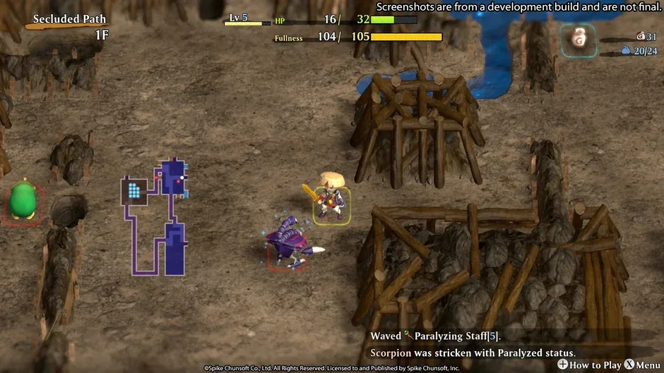 Shiren the Wanderer: The Mystery Dungeon of Serpentcoil Island, captura de tela 4