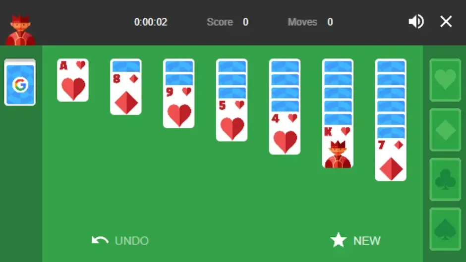 Кадър от Google Solitaire