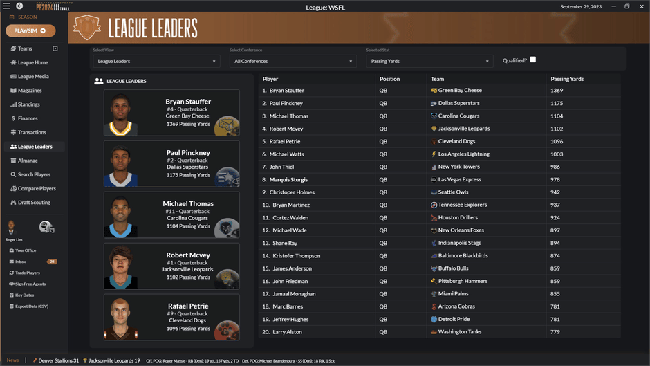Draft Day Sports: Pro Football 2024 Screenshot