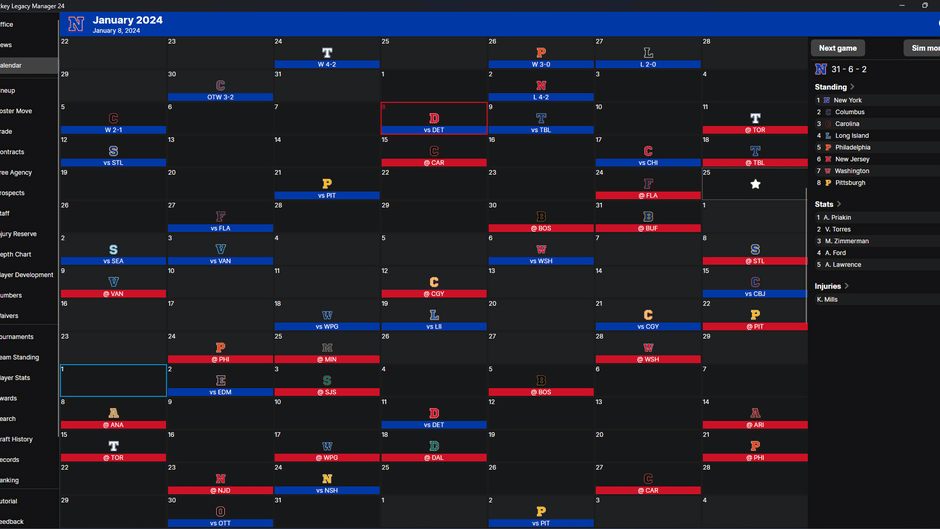 Hockey Legacy Manager 24 Screenshot