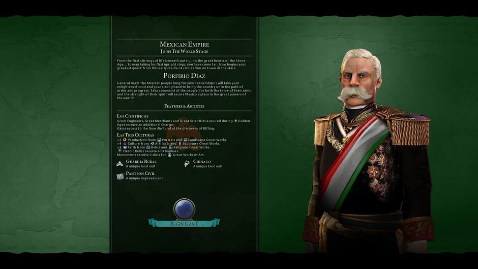 Sid Meier's Civilization VI: Porfirio Diaz Pack screenshot