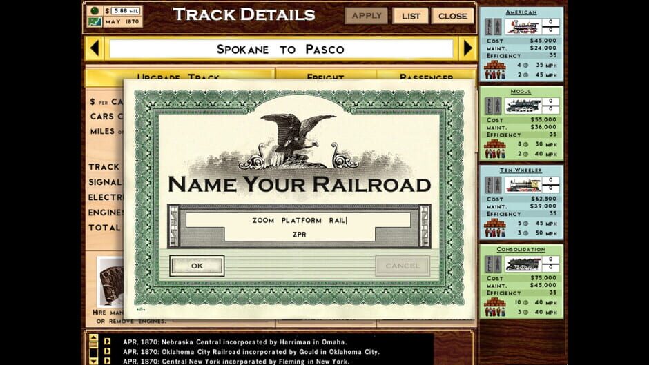 Rails Across America Screenshot