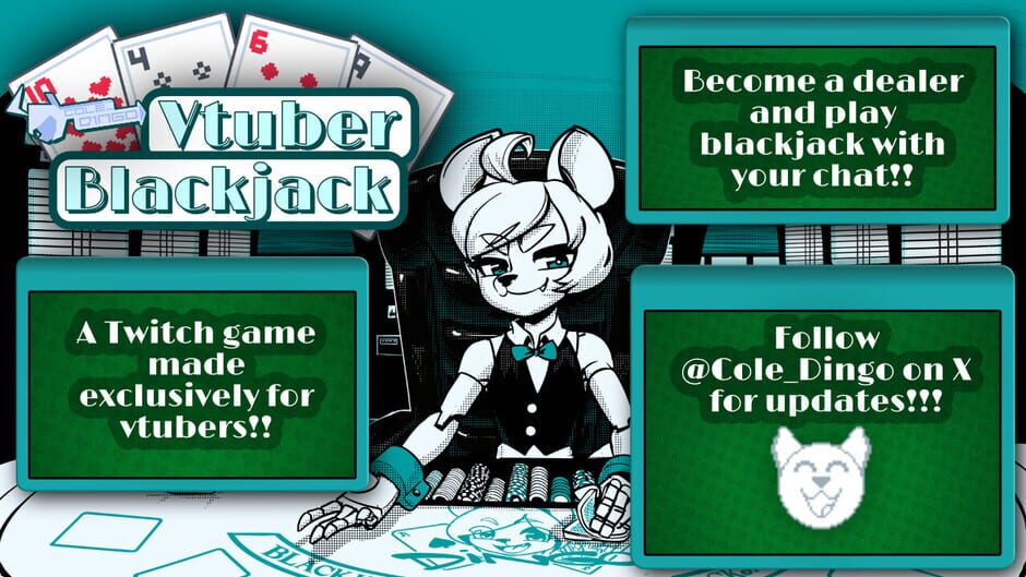 Cole Dingo's Vtuber Blackjack Screenshot