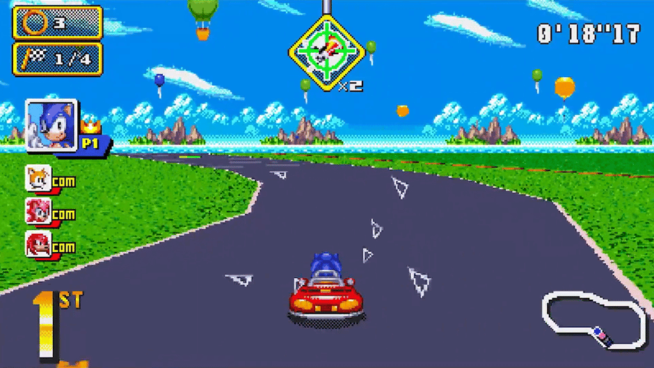 Sonic Drift 16-Bit Screenshot