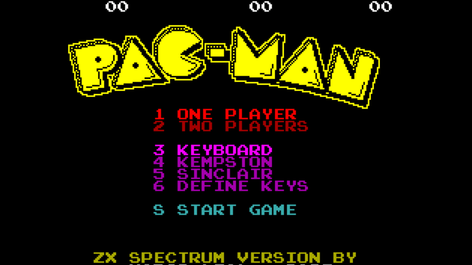 ZX Spectrum Pac-Man Arcade Screenshot