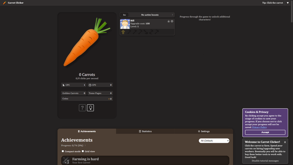 Carrot Clicker Screenshot